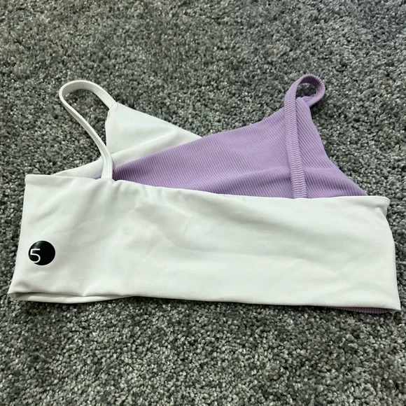 Five dancewear white and purple top Size axs - Picture 2 of 2